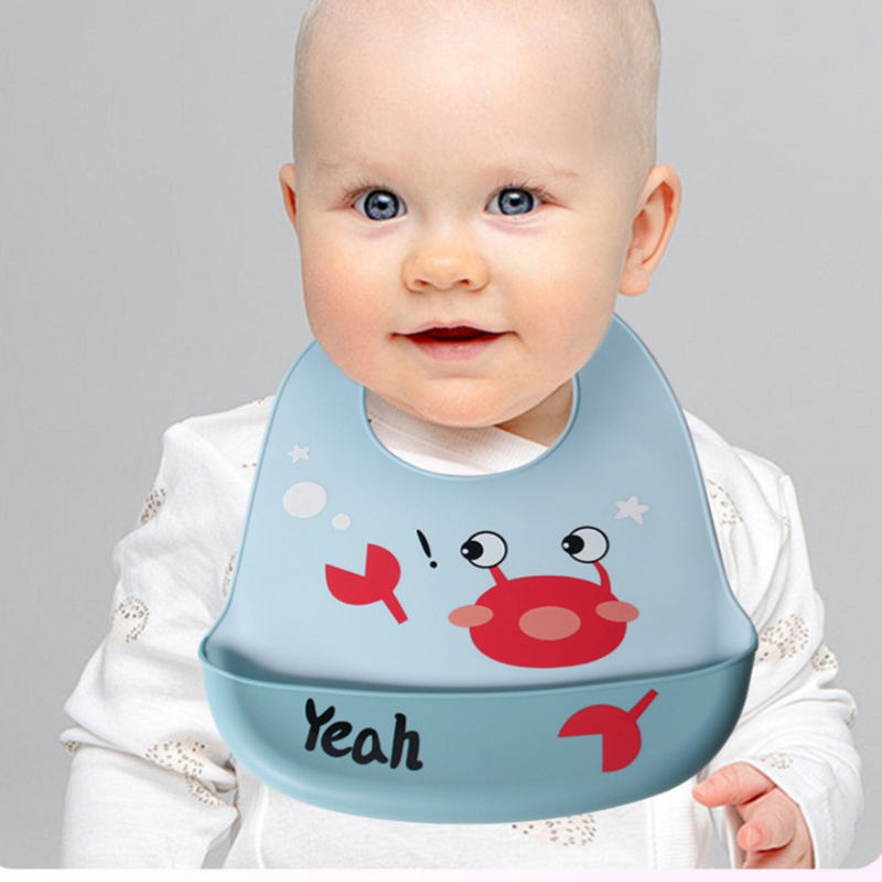 OEM ODM Baby Silicone Material Super Soft Waterproof Cartoon Cute Children's Bib