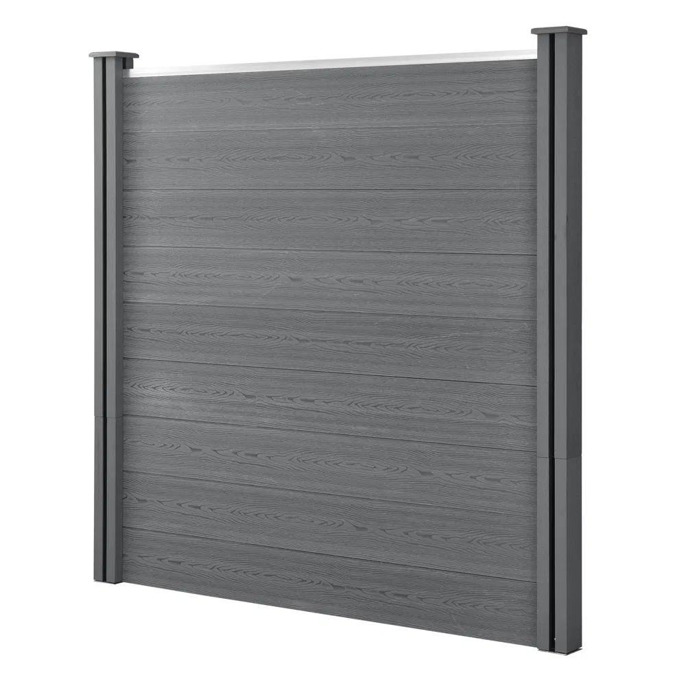 Temporary Fence Privacy Wood Plastic Composite Fence Panel Household Building Material WPC Board Fence Post Outdoor Swimming Pool WPC Garden Fence