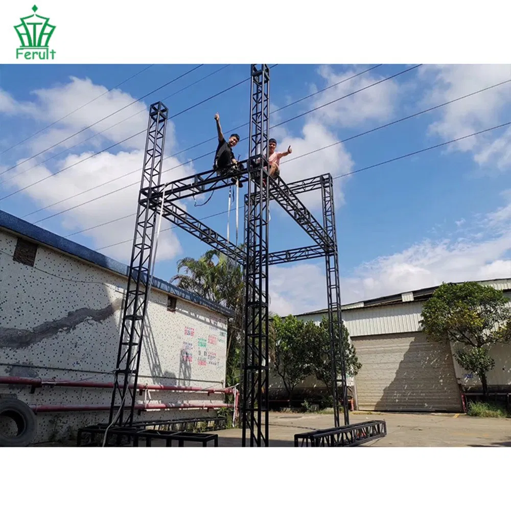 Concert Performance Exhibition Trade Show Stage Bolt Lighting Square Equipment Black Shelf 2m X 4m X 7.3m High Spigot Aluminum Truss