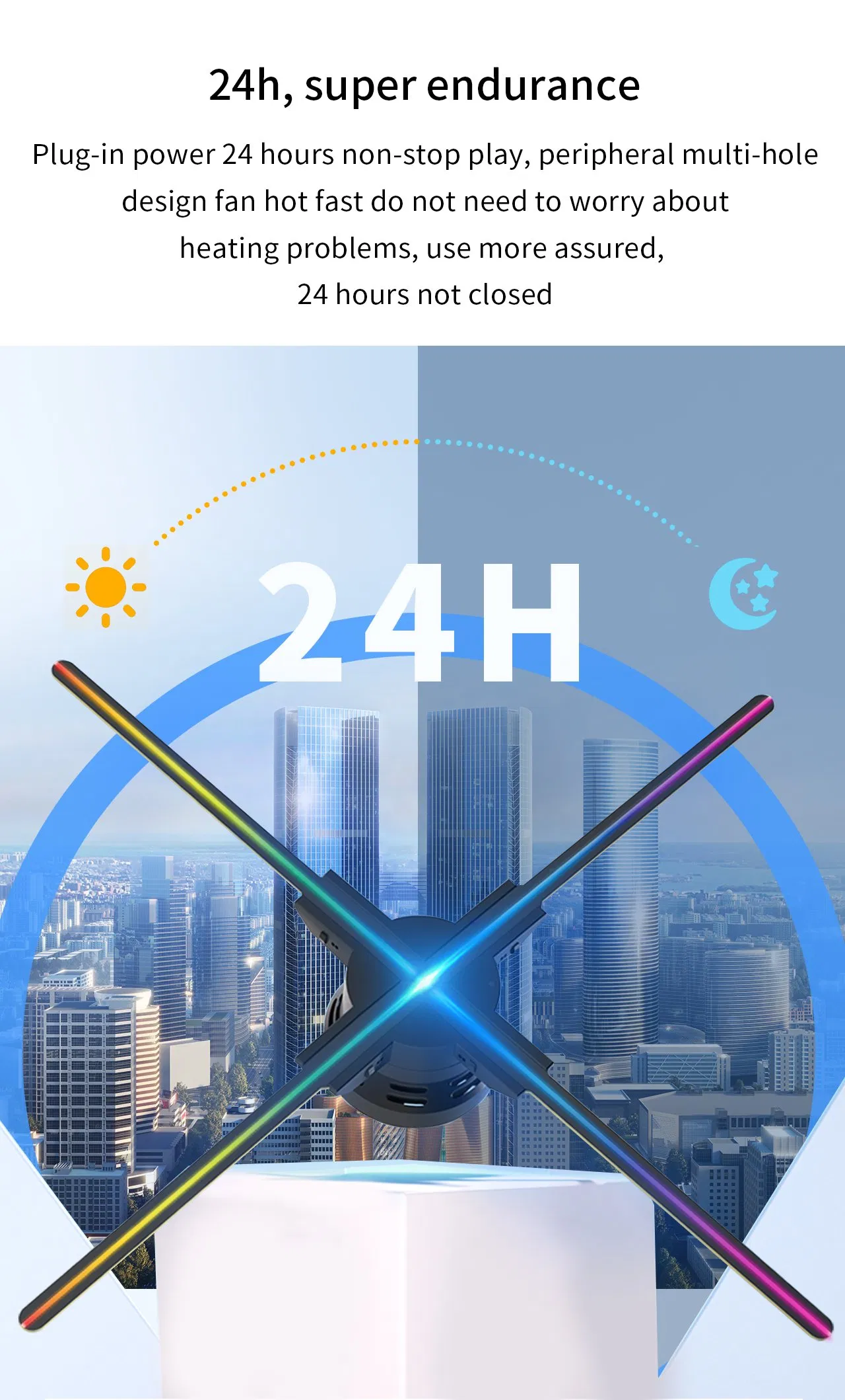 Immersive 3D Hologram Fan: Large-Scale Visuals for Professional Use