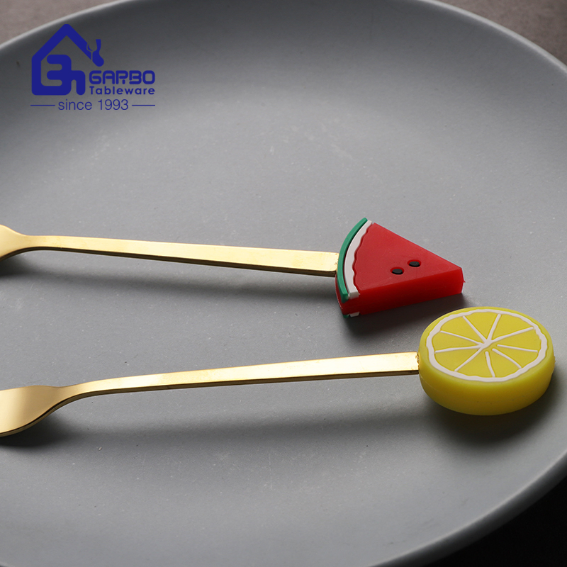 Watermelon Lemon Pineapple Strawberry Shape Fork and Spoon Set