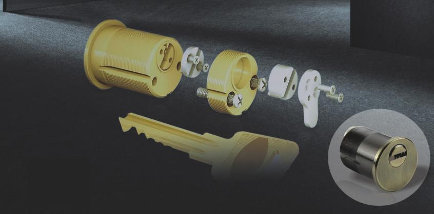Security Mortise Rim Lock Cylinder with Keys (1A29FSB)