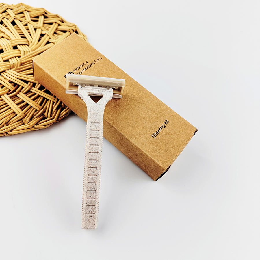 Environmentally Friendly Disposable Biodegradable Wheat Straw 2-Blade Razor