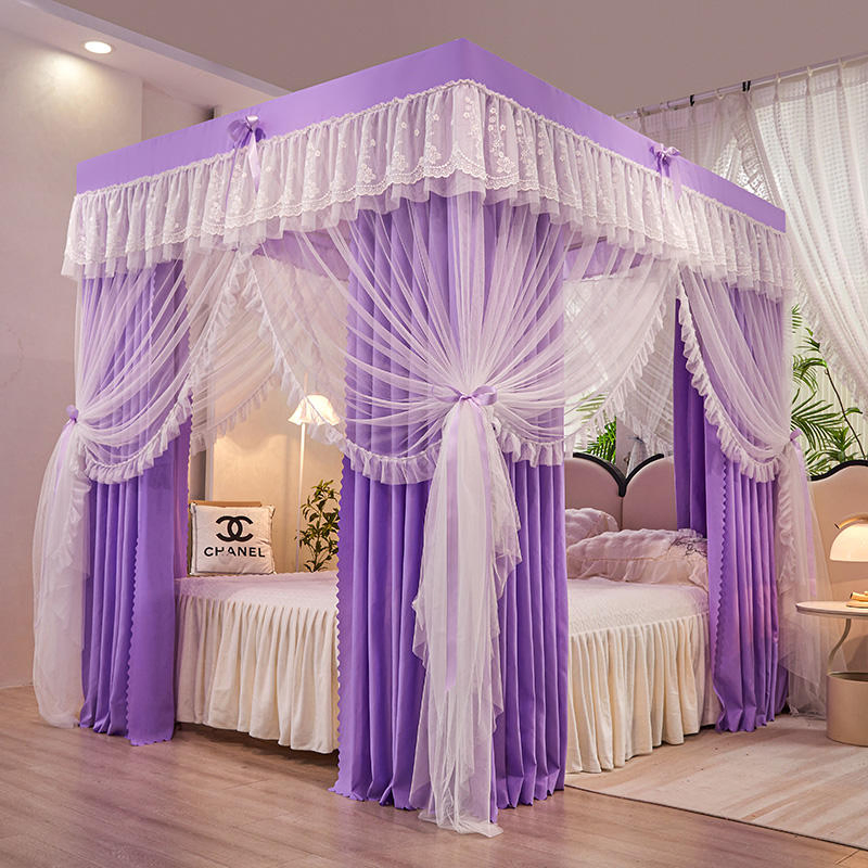 New Design Beautiful Luxury Large Mosquitera Folding Netting Bed Quadrate Tent Portable Foldable Pop up Mosquito Net for Bed