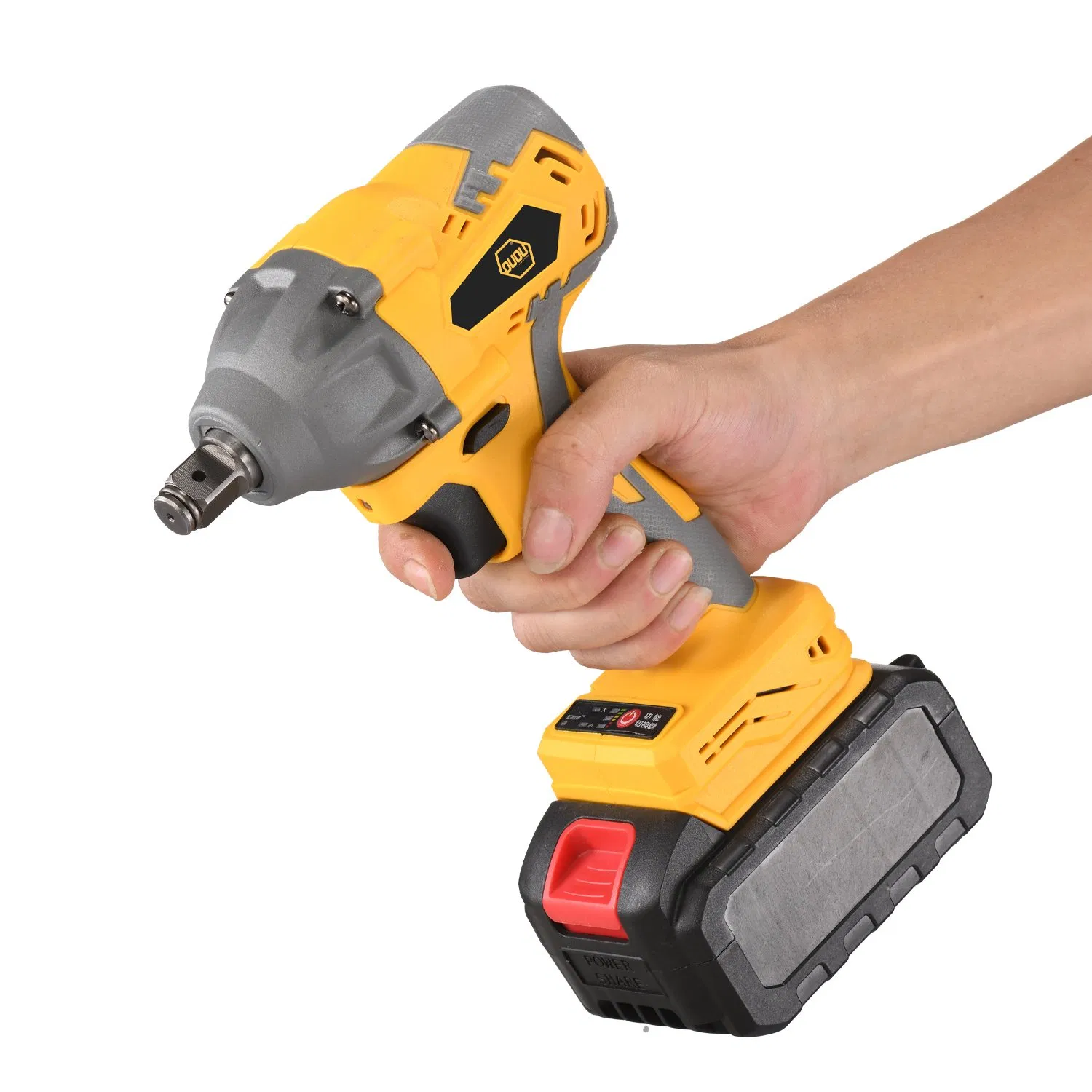 Ouou Power Tools Electric Lithium Battery Adjustable Cordless Impact Wrench Oo-Lw2001