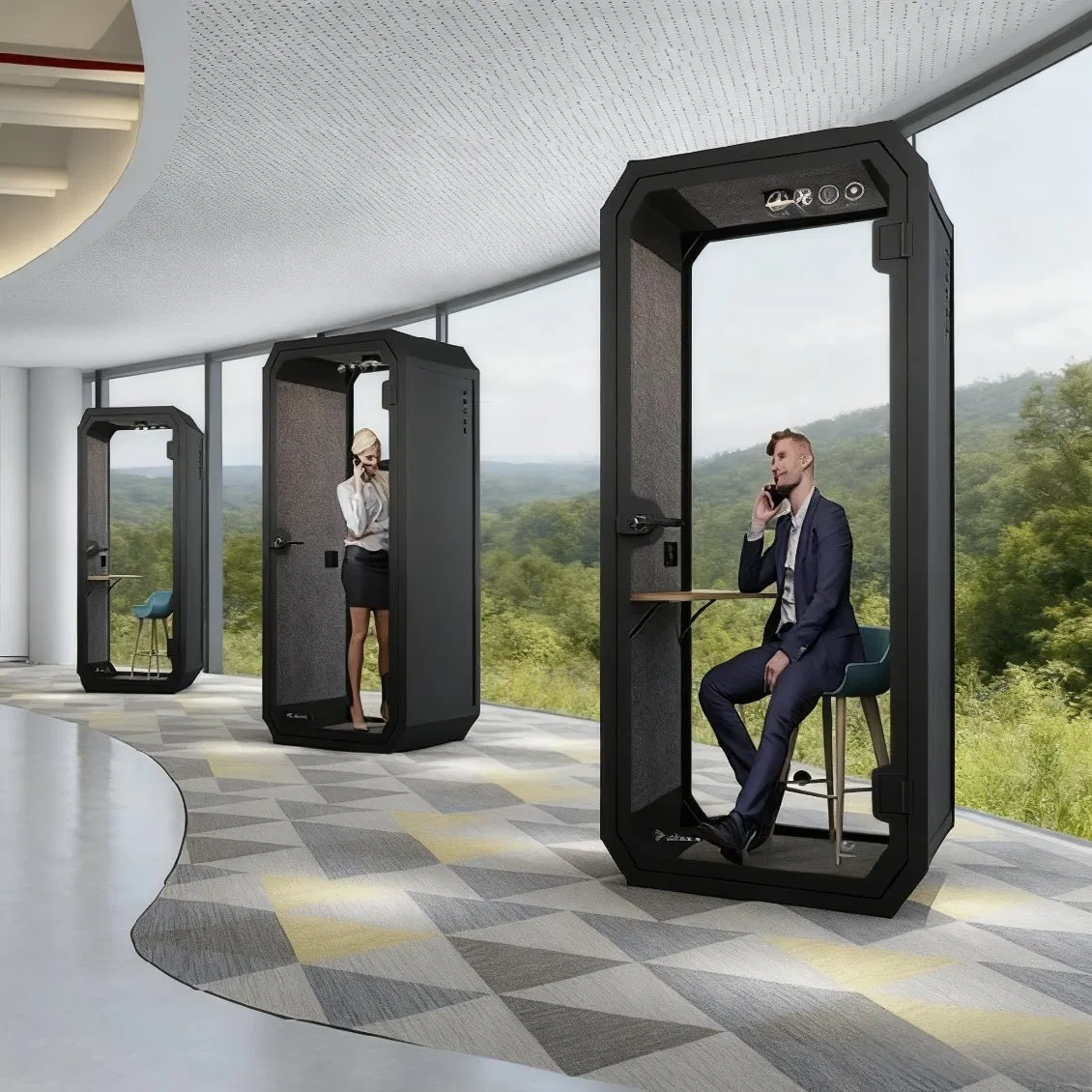 Cheap Price Container House Silent Pod Office Phone Booth Modular Soundproof Cabin