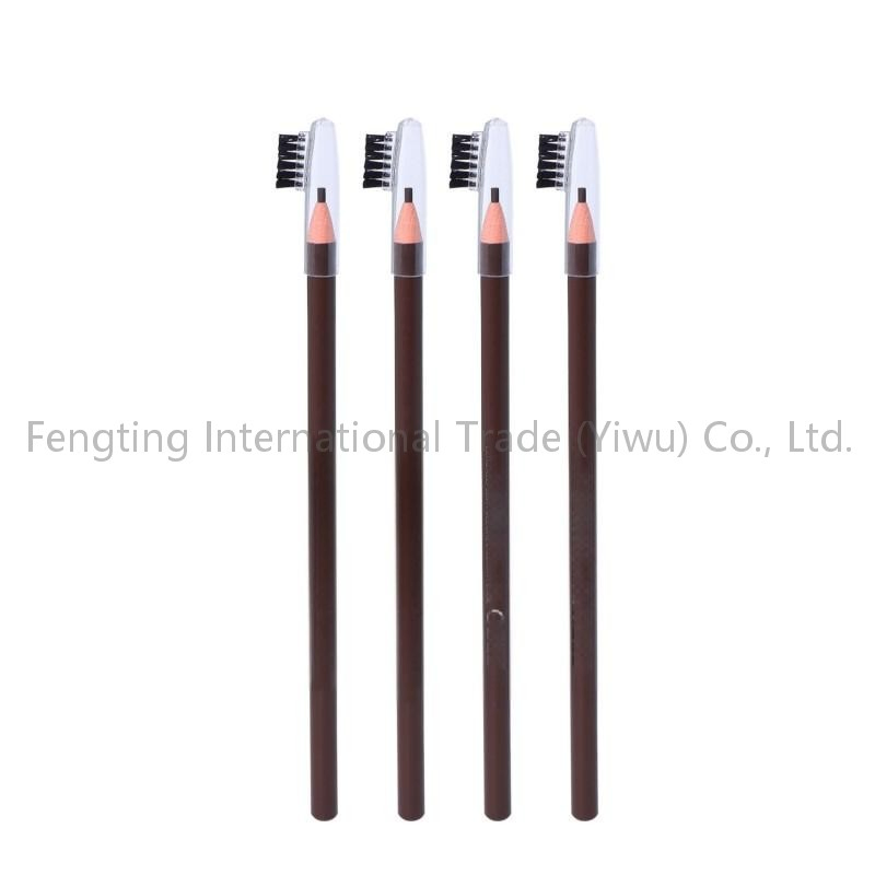 Custom Private Label Waterproof Eyebrow Pen with Brush Reusable Smooth Eyes Brightener Soft Waterproof Makeup Tool Eyebrow Pencil