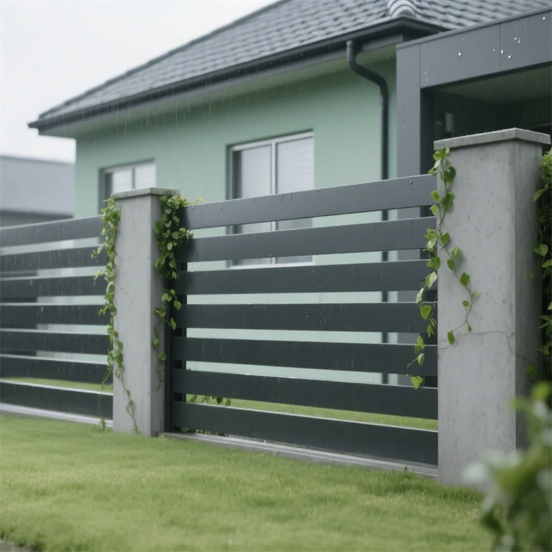 Factory Direct Sale Horizontal WPC Wrought Iron Louver Blade Aluminium Slat Fence Panels