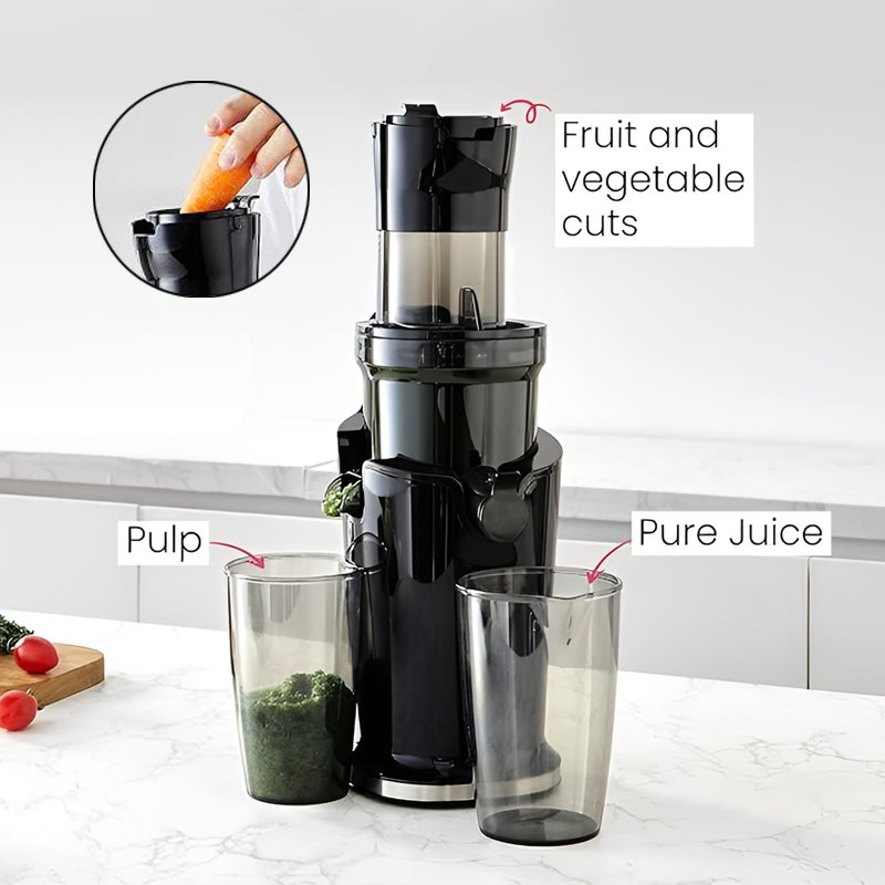 Sj-017 Hotel Household Big Mouth 100% Pure Automatic Orange Electric Cold Press Juicer Slow Juicer