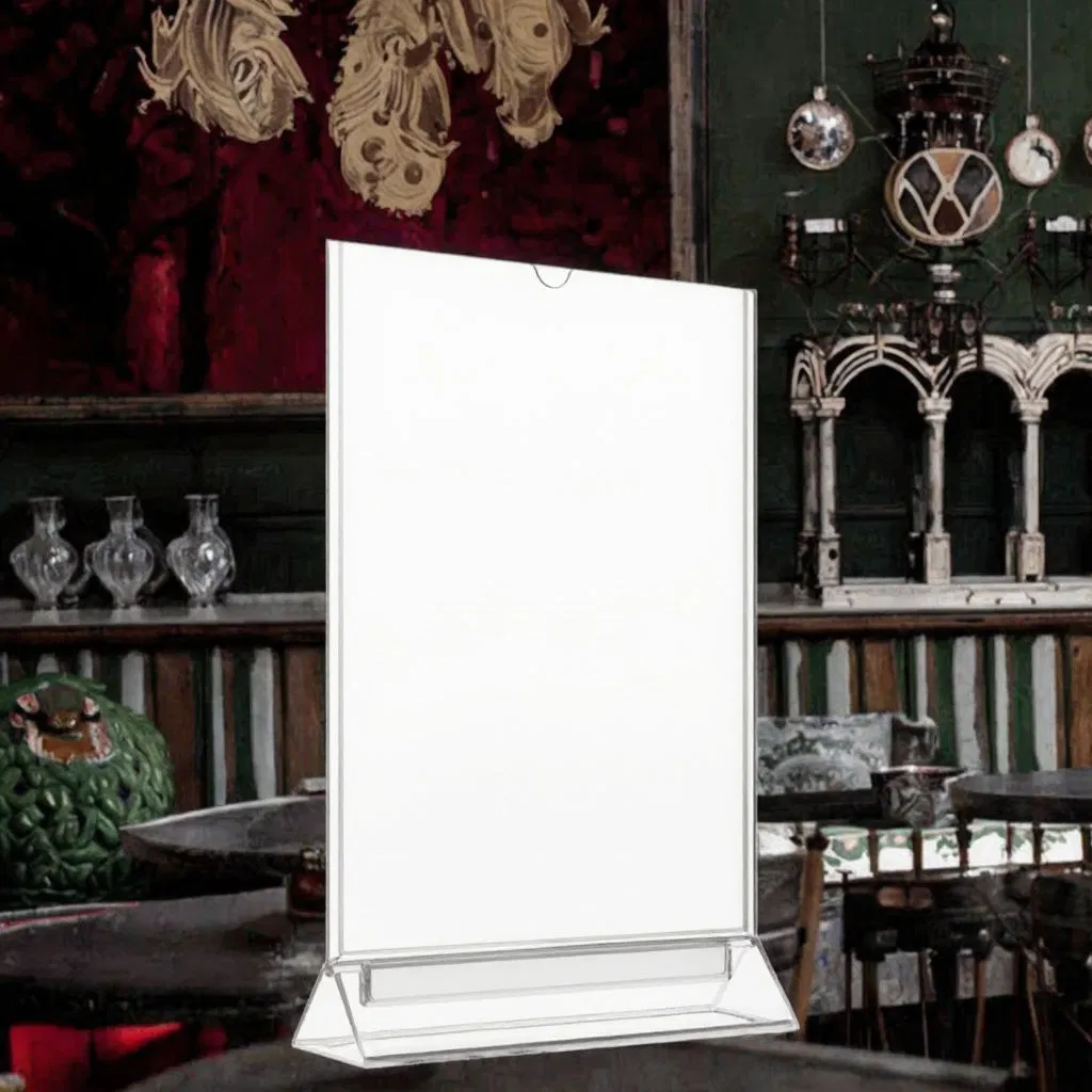 High-End New Design Matte Frosted Clear Acrylic Table Sign for Hotel Banquet Table Decoration