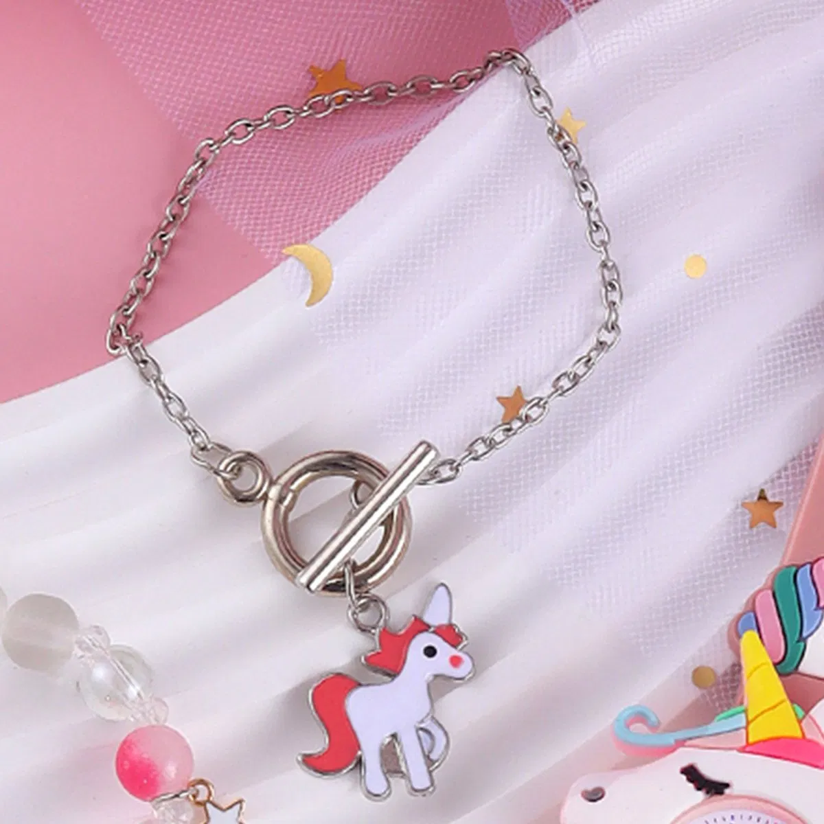 Pink Unicorn Watch Set Cartoon Cute Accessories