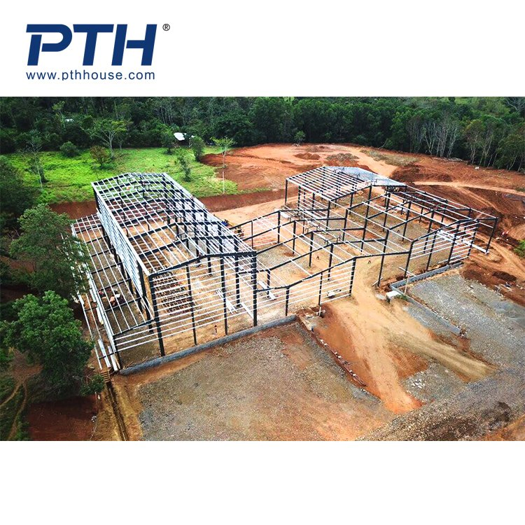 Pth Industry Prefabricated Prefab Fabricated Modular Modern Workshop Warehouse Greenhouse Building Design Galvanized Light Metal Steel Structure