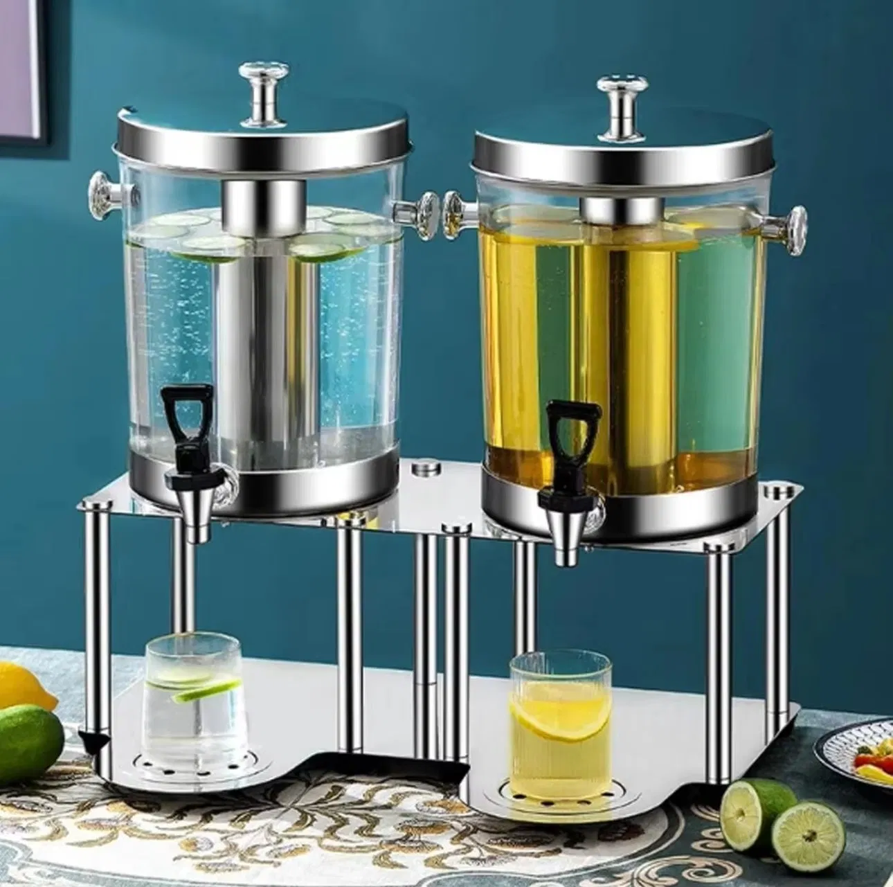 Heavy Duty Beverage Dispenser Stainless Steel Buffet Drink Server Beer Dispenser with Tap 8L Server