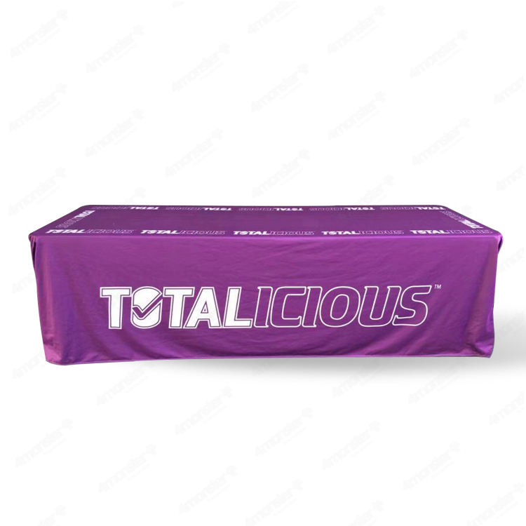 Exhibition Polyester Spandex Fitted Stretch Table Cover 6FT Rectangle