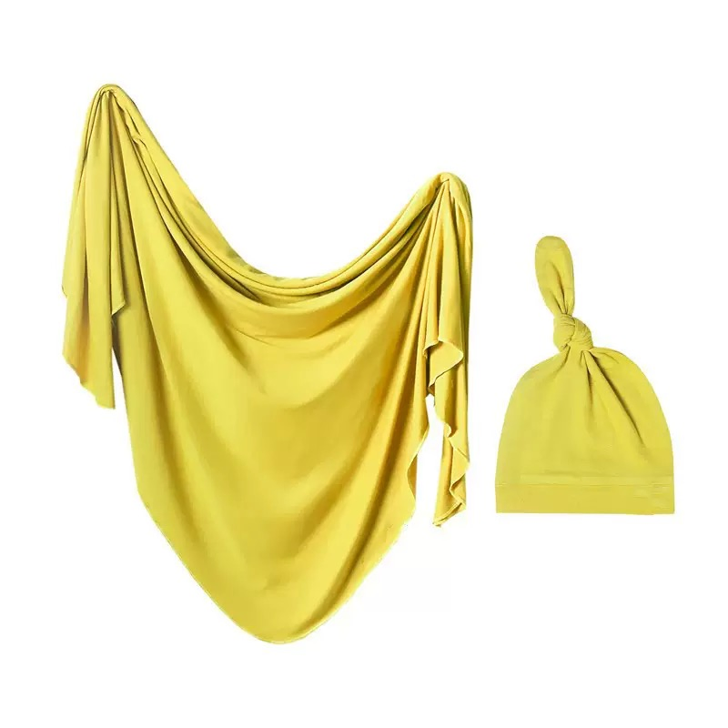 Custom Soft 95% Viscose From Bamboo 5% Elastane Swaddle Blanket