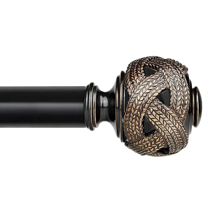 Hot Sale Window Telescoping Drapery Curtain Pole Head Curtain Rod for Windows