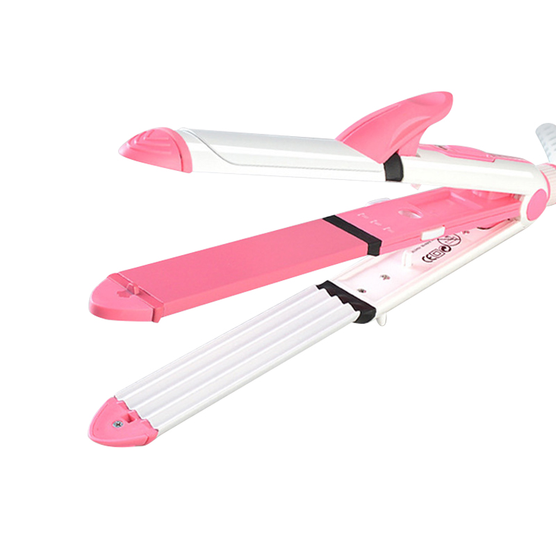 Portable Hair Straightener and Curling Iron Multi Function 3-in-1 Don"T Damage Hair Home Use