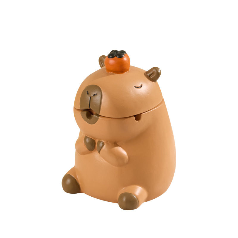 15*10*9.5cm Ashtray Cartoon DAB Tool Creative Cartoon Anti-Flying Ashtray with Lid Mini Home Smoking Accessories