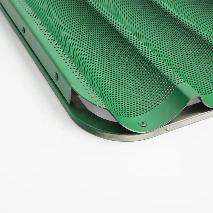 Commercial 9 Channels Aluminium Alloy Perforated Nonstick French Bread Baguette Trays