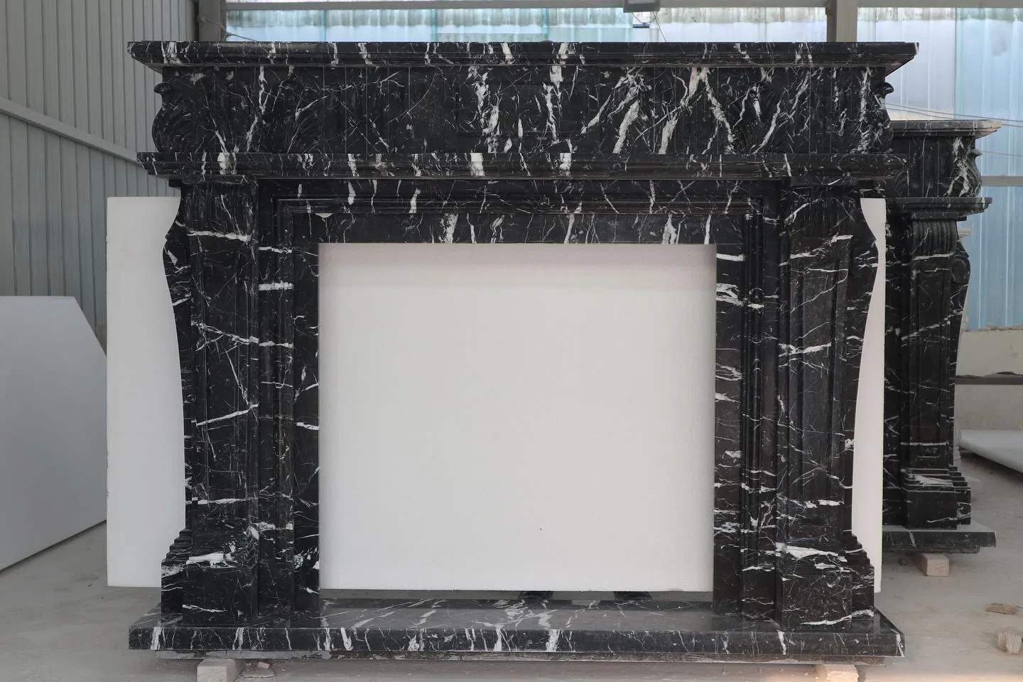 Best Ideas Decoration Nero Marquina Black and White Marble Fireplace Mantel Surround