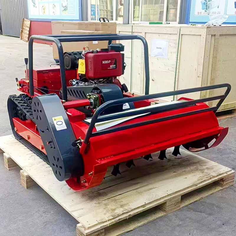 Робот-газонокосилка NUOMAN с резиновыми гусеницами