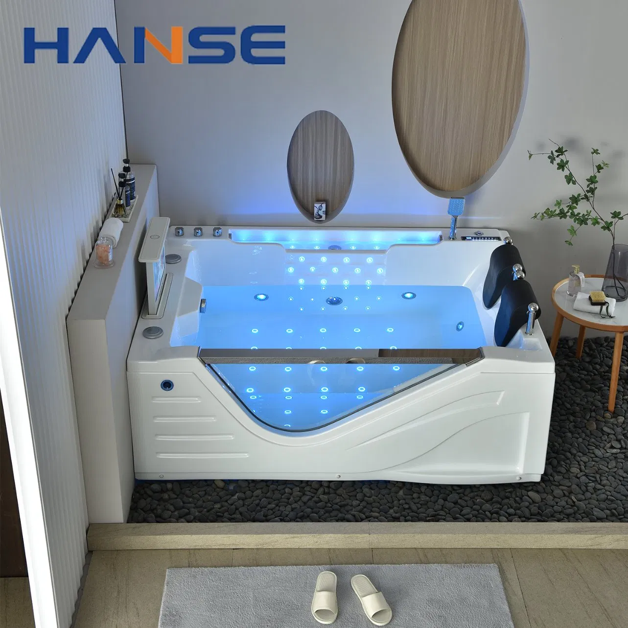 Массажная ванна с гидромассажем и водопадом