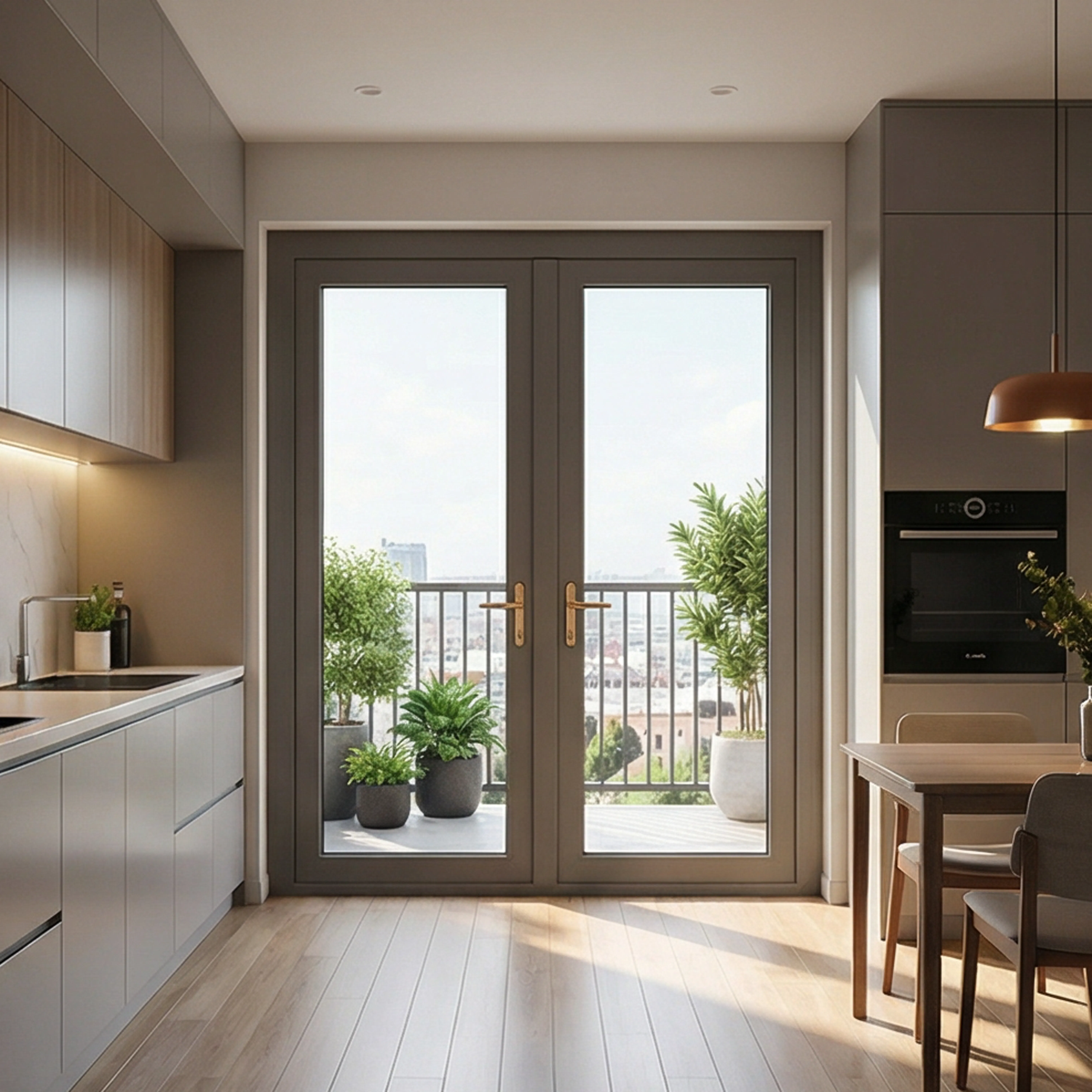 Modern Premium Aluminium Hinged Door for Stylish Homes