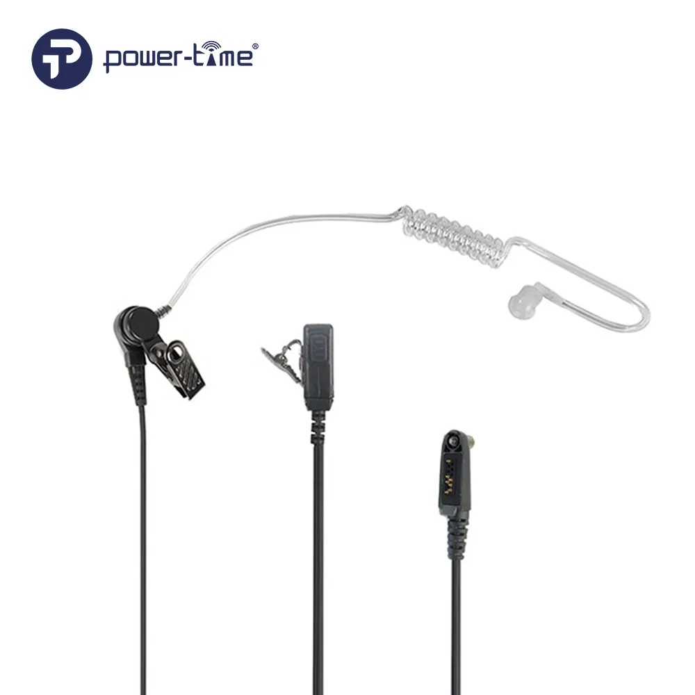 Wired Acoustic Tube Earpiece with in-Line Ptt for Public Safety