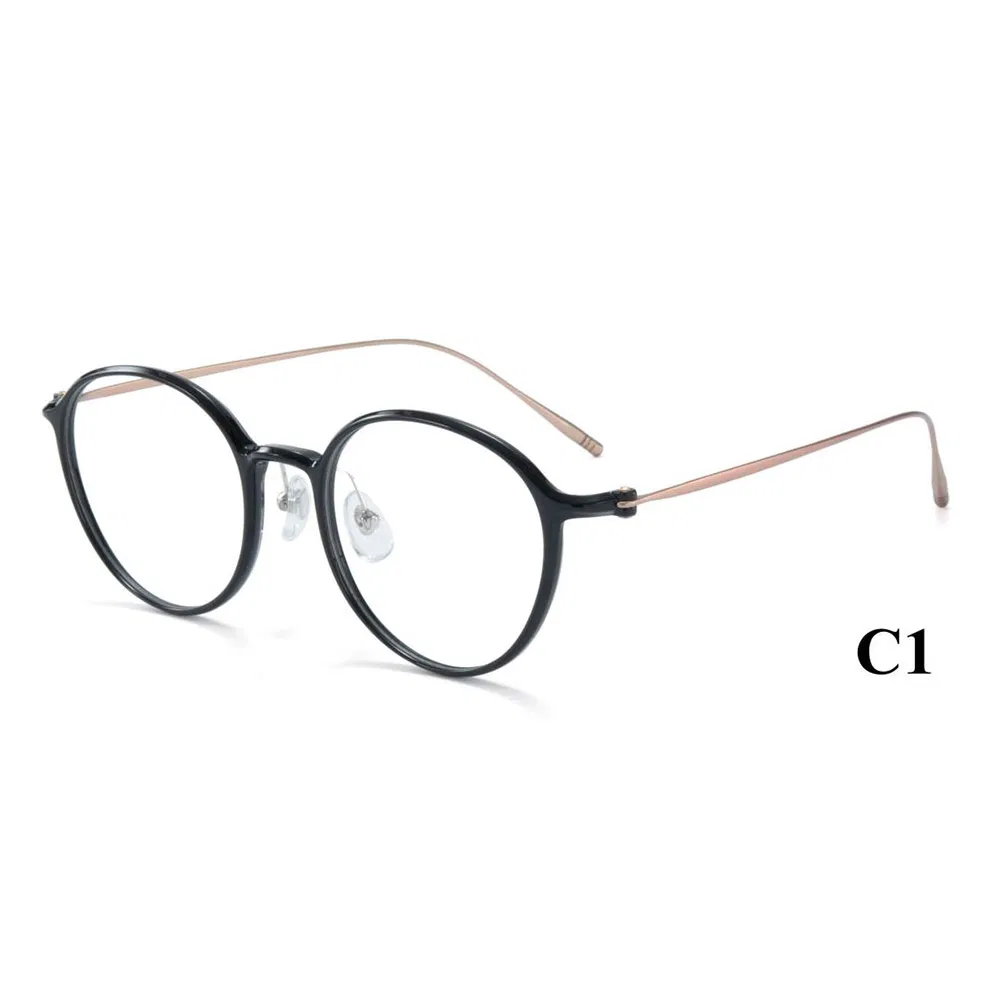 2025 New Fashion Styles Modern Transparent Frame Titanium Eyeglasses Kbt98079