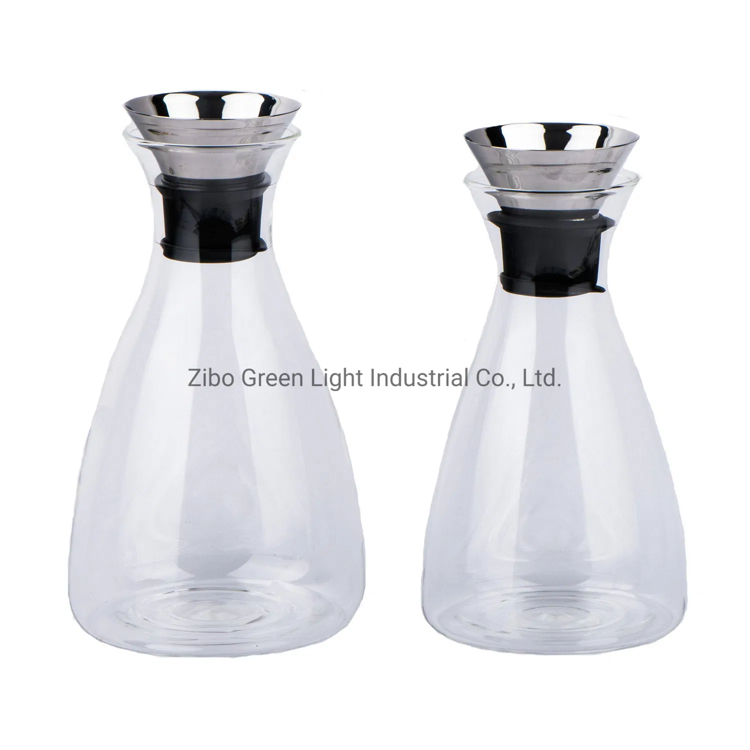 High Borosilicate Glass Water Bottle with Stainless Steel Lid Glass Pitcher for Water Juice