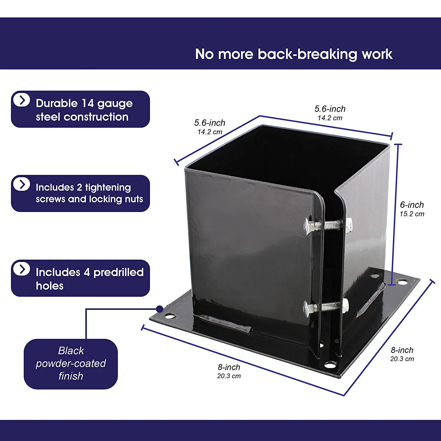 Анкерное основание для столбов 4x4 дюйма