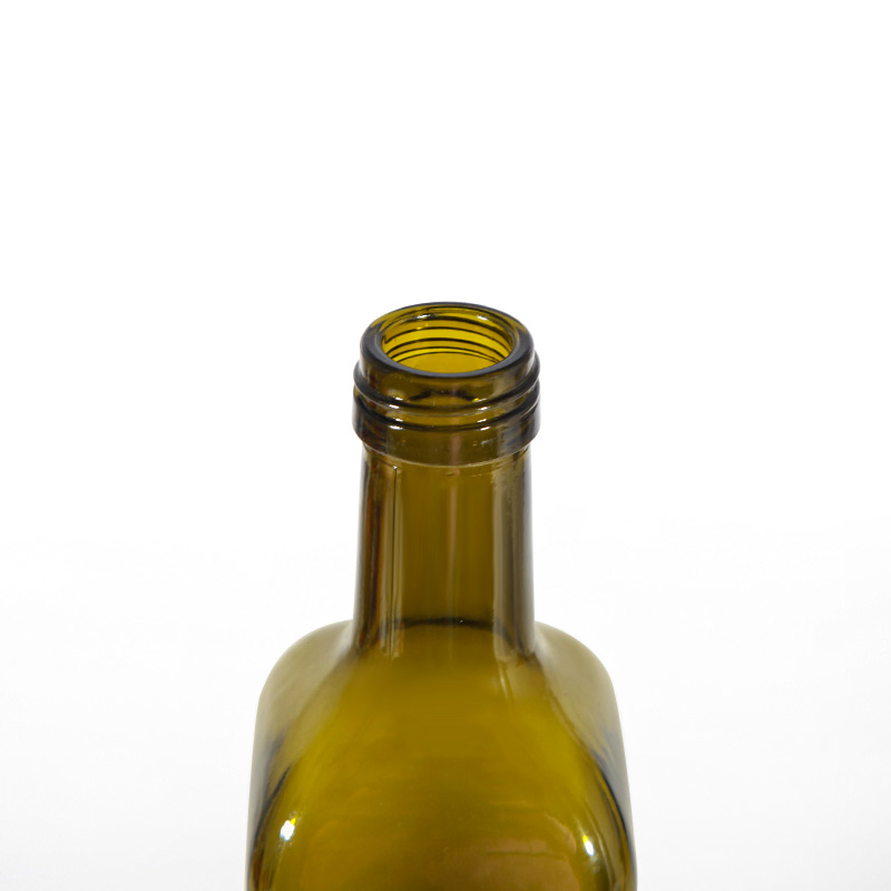 Square Round Glass Bottle Olive Oil Bottles 250ml 500ml with Lid
