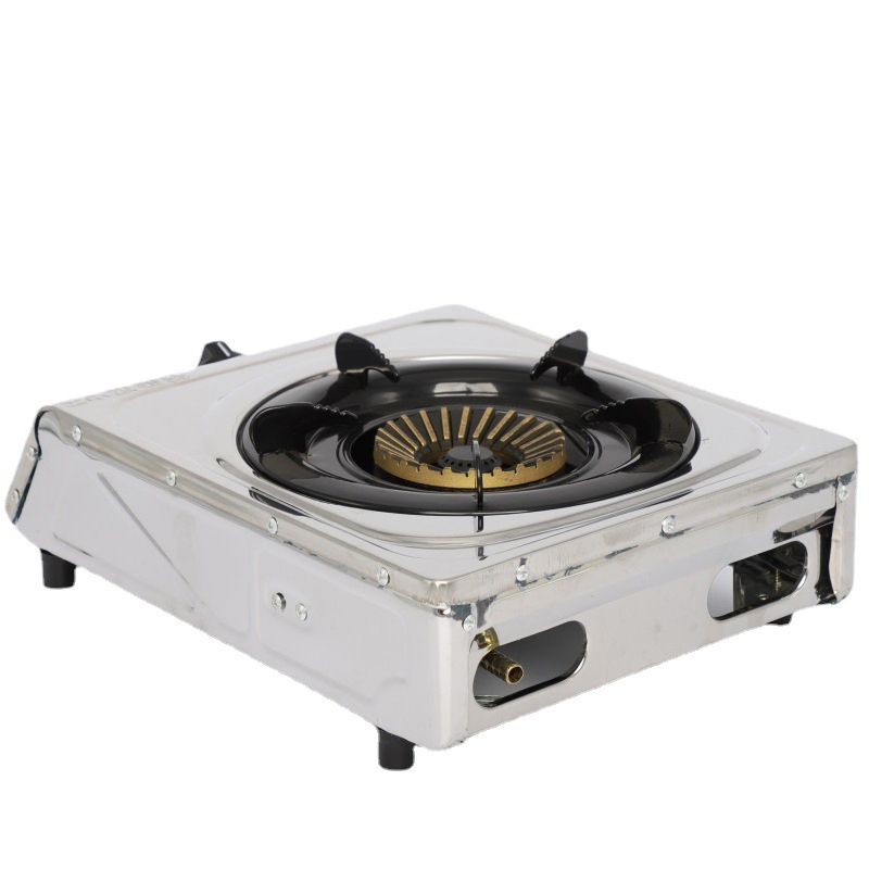 Stove Single Burner Propane Stove with Propane Adapter Hose Portable Gas Stove One-Piece Panel