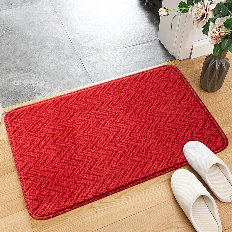 Jacquard Curved Corduroy Household Bathroom Absorbent Floor Mat