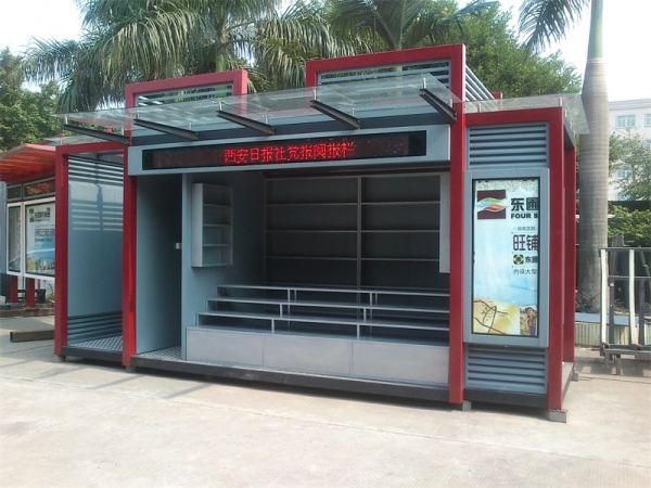 Powder Coating Easy Installing Outdoor Food Kiosk with Waterproof Structure