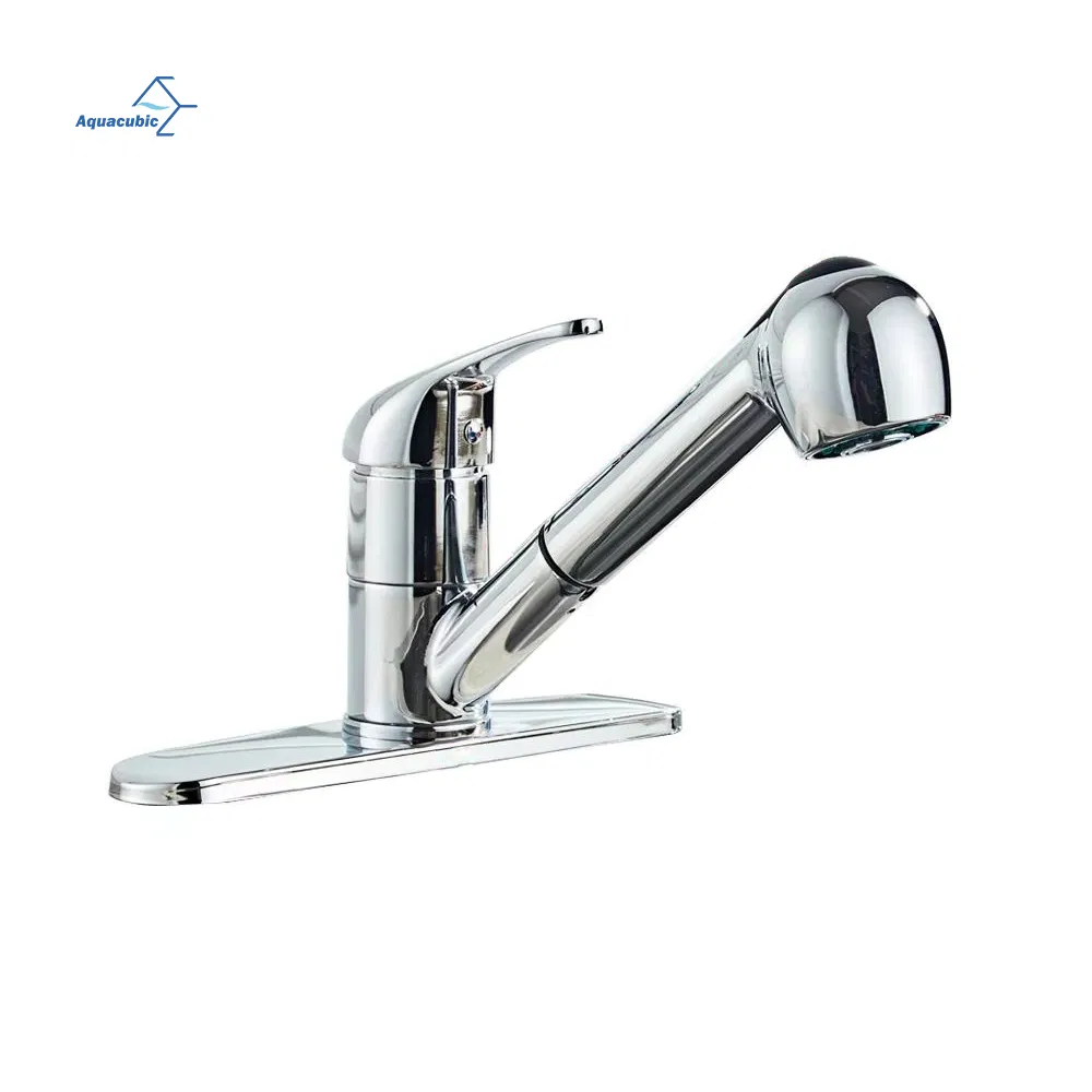 Factory Wholesale Brass Chrome Plated Kitchen Faucet Single Handle Drop Down Sink Mixer Hot and Cold Mixing Faucets