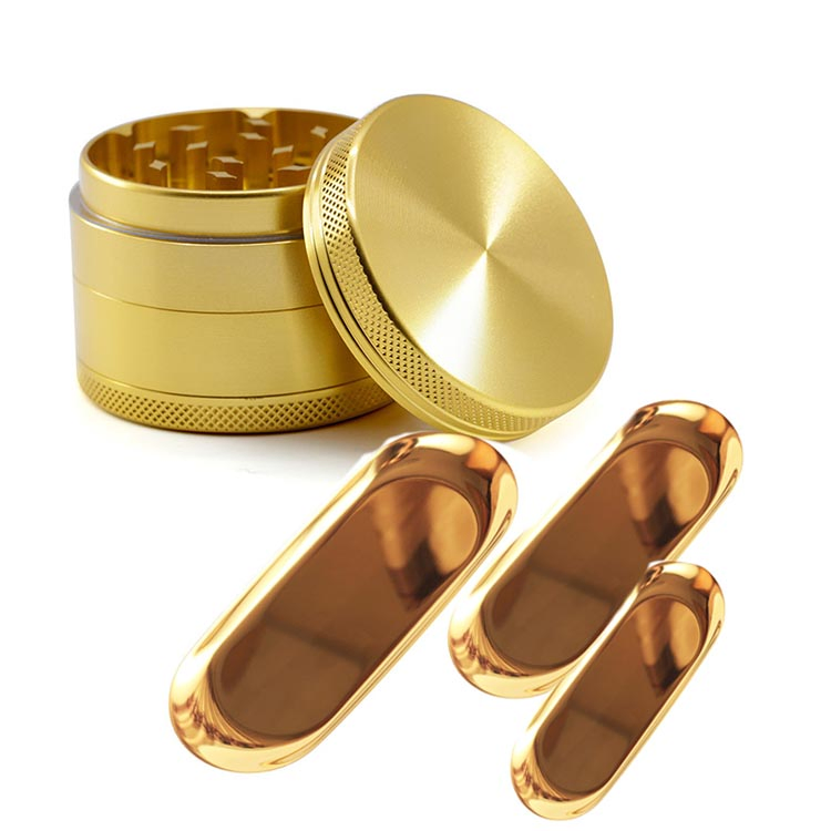 Made in China Custom Metal Hand Grinder 3/4 Part Aluminum Grass Leaf Herb Spices Magnetic Mill Grinder Pollinator Crusher for The Kitchen