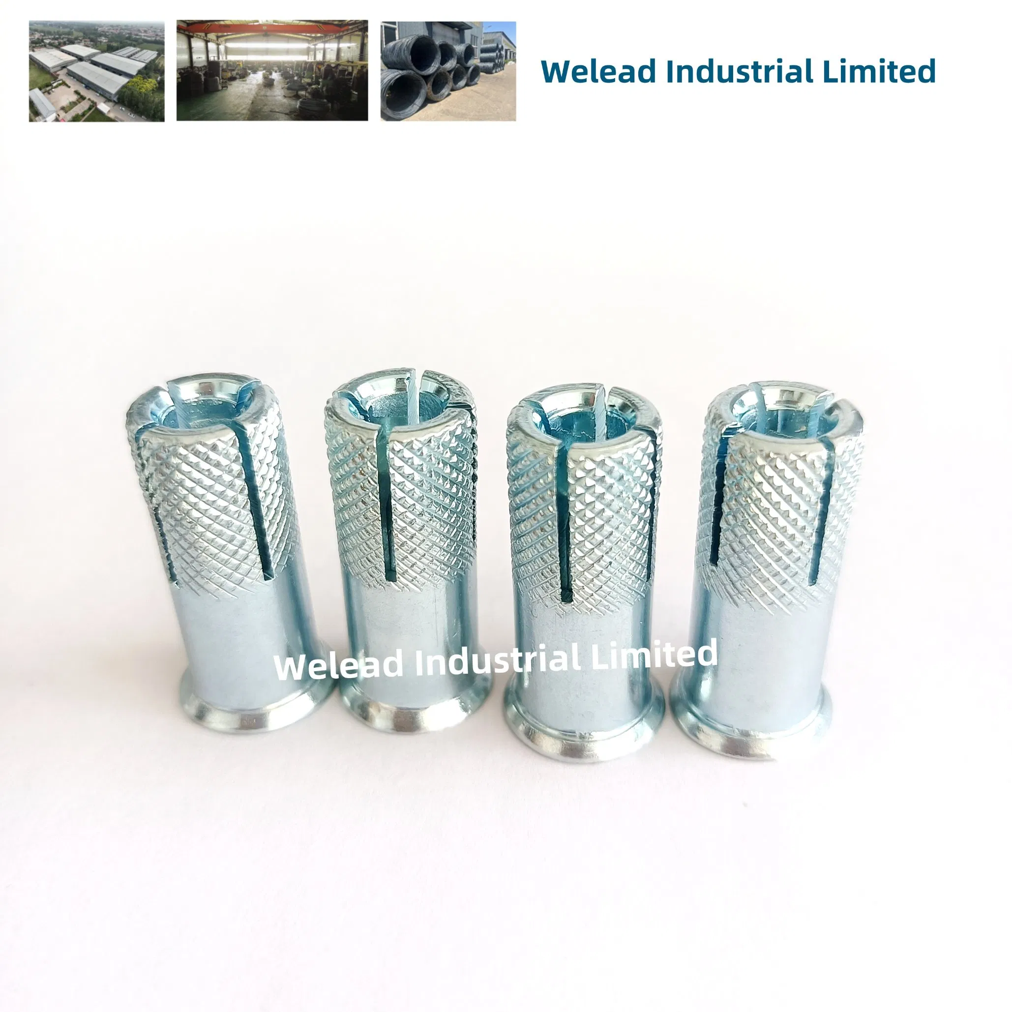 Дроп-ин анкер с гайкой для бетона, оцинкованный