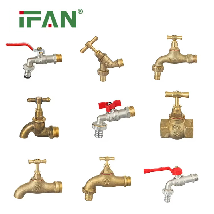 Латунный садовый кран Ifan (Бибкок) 1/2"-1"