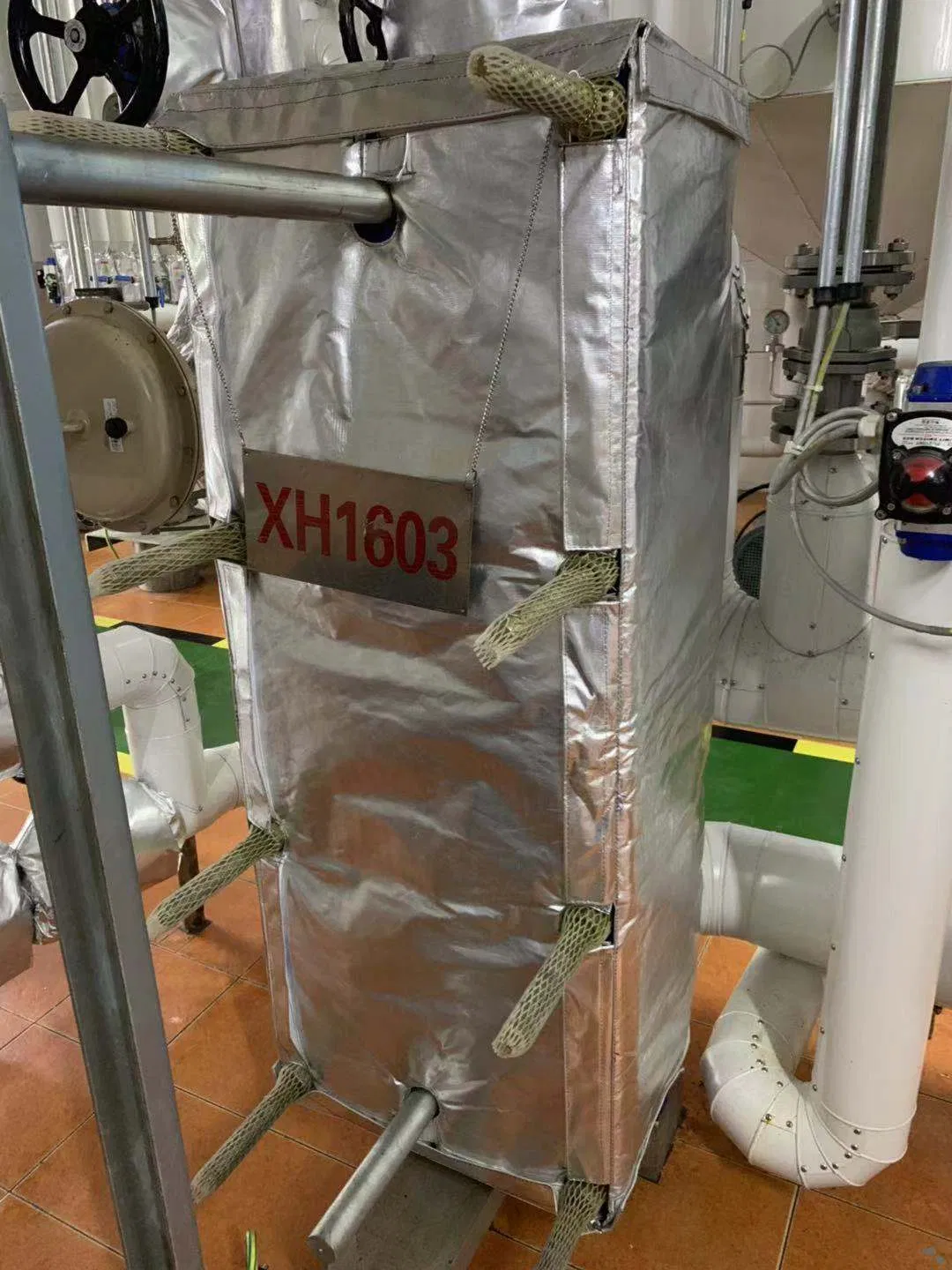 Removable Silicone Coating Cloth Thermal Pipe Insulation Jacket