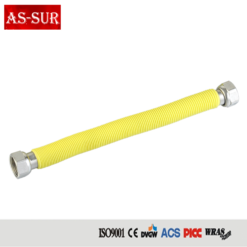 Yellow PVC Flexible Corrugated Gas Hose