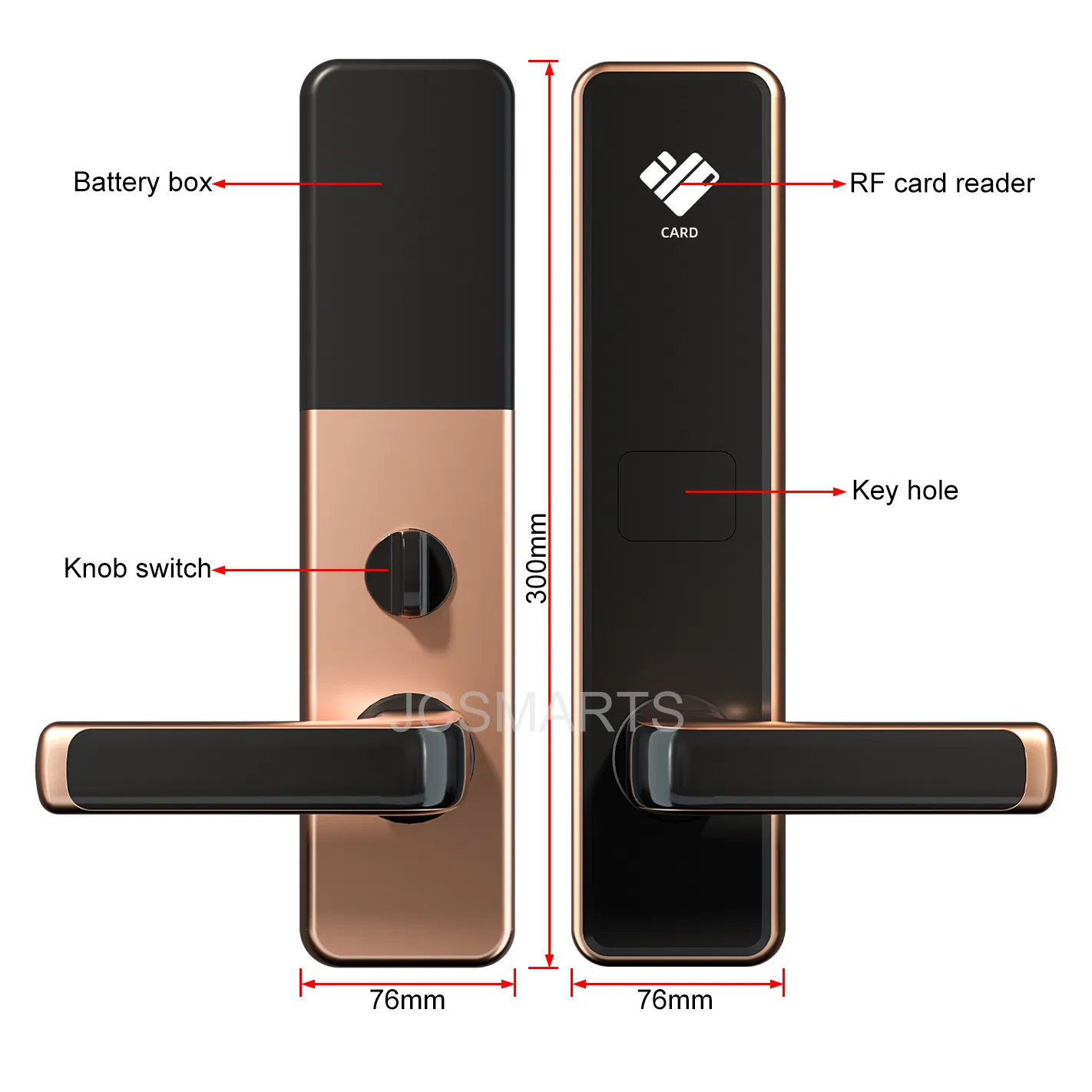 Seaside Hotel Popular ANSI Mortise Electronic Handle Door Locks