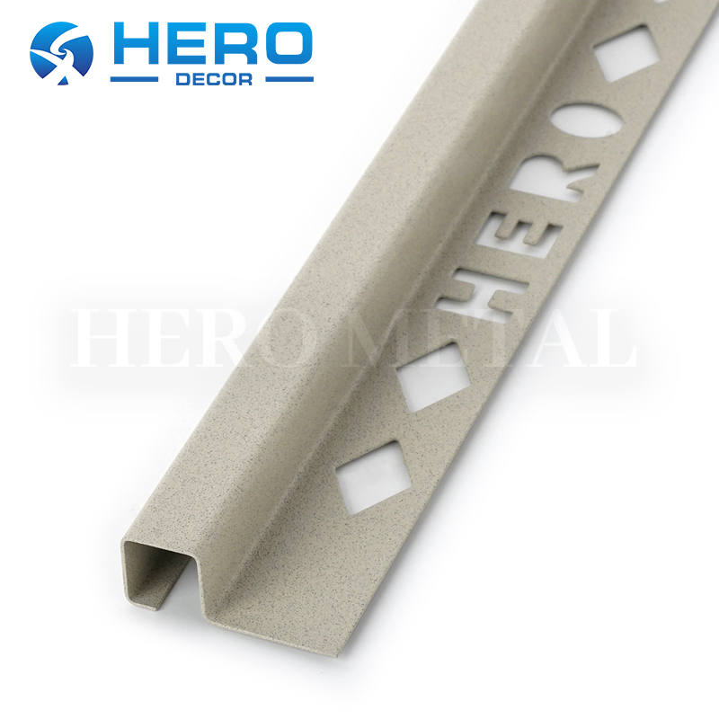 Install Easy Decorative Tile Edge Trim Bullnose Border Mirror Finish Flat Stainless Steel Stone Grain Color Rounded Square Shape Strip