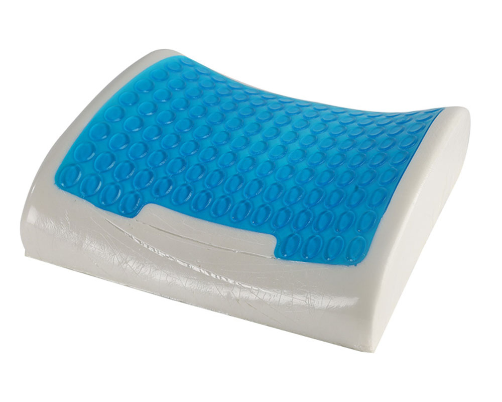 Cooling Gel Memory Foam Visco Foam Cushion Cover Back Support Lumbar Pillow