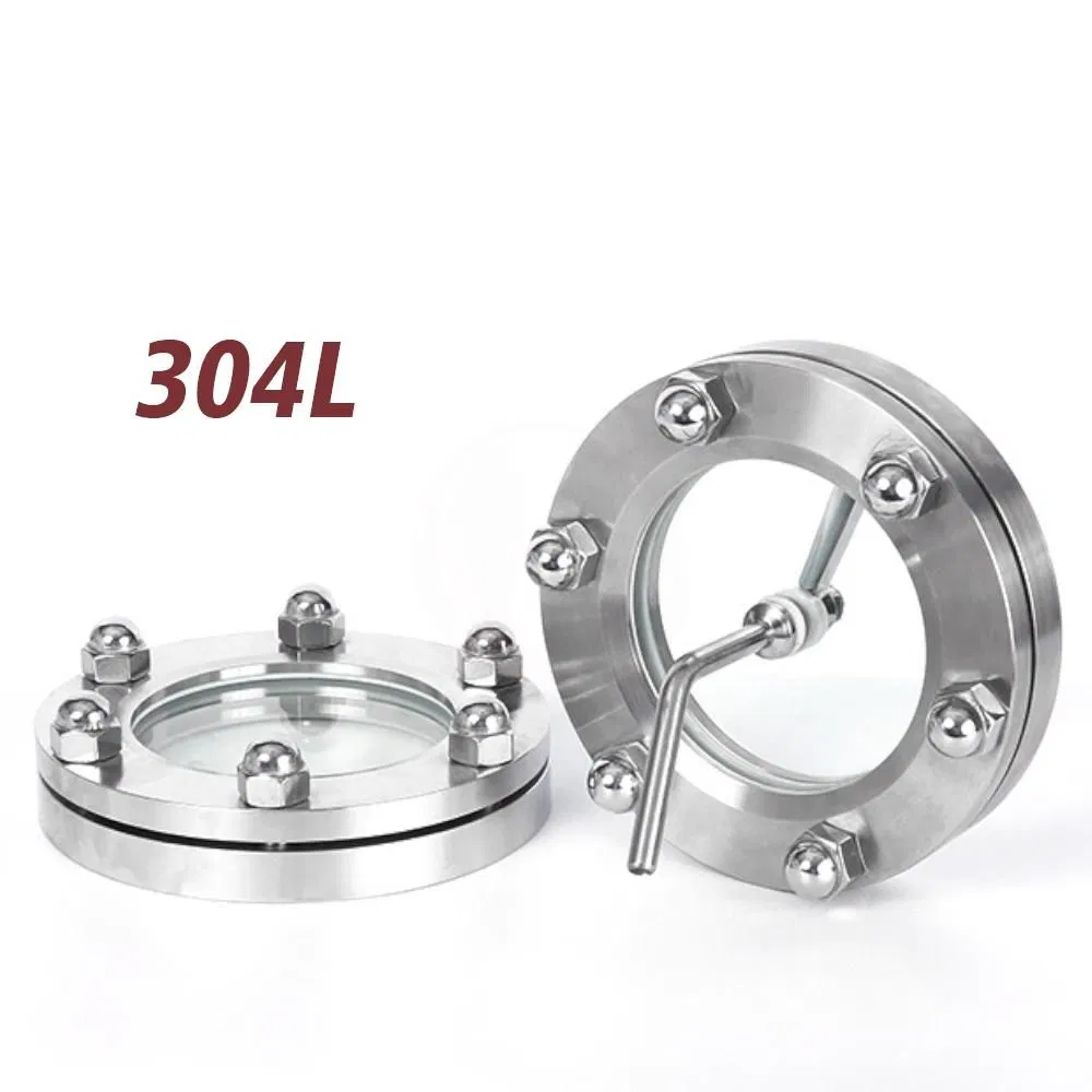 Premium 304 316L Stainless Steel Sanitary Union Flange with Sight Glass