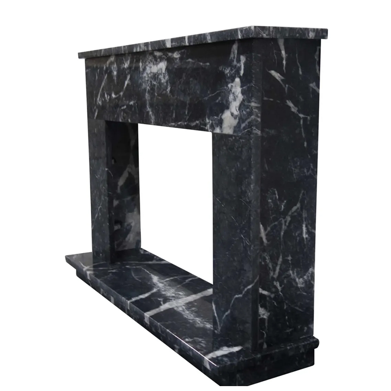 Marquina Black Marble Mantel Surround