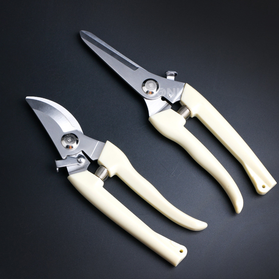 Stainless Steel Garden Scissors Grafting Tool Secateurs Tree Pruning Shears Garden Shears