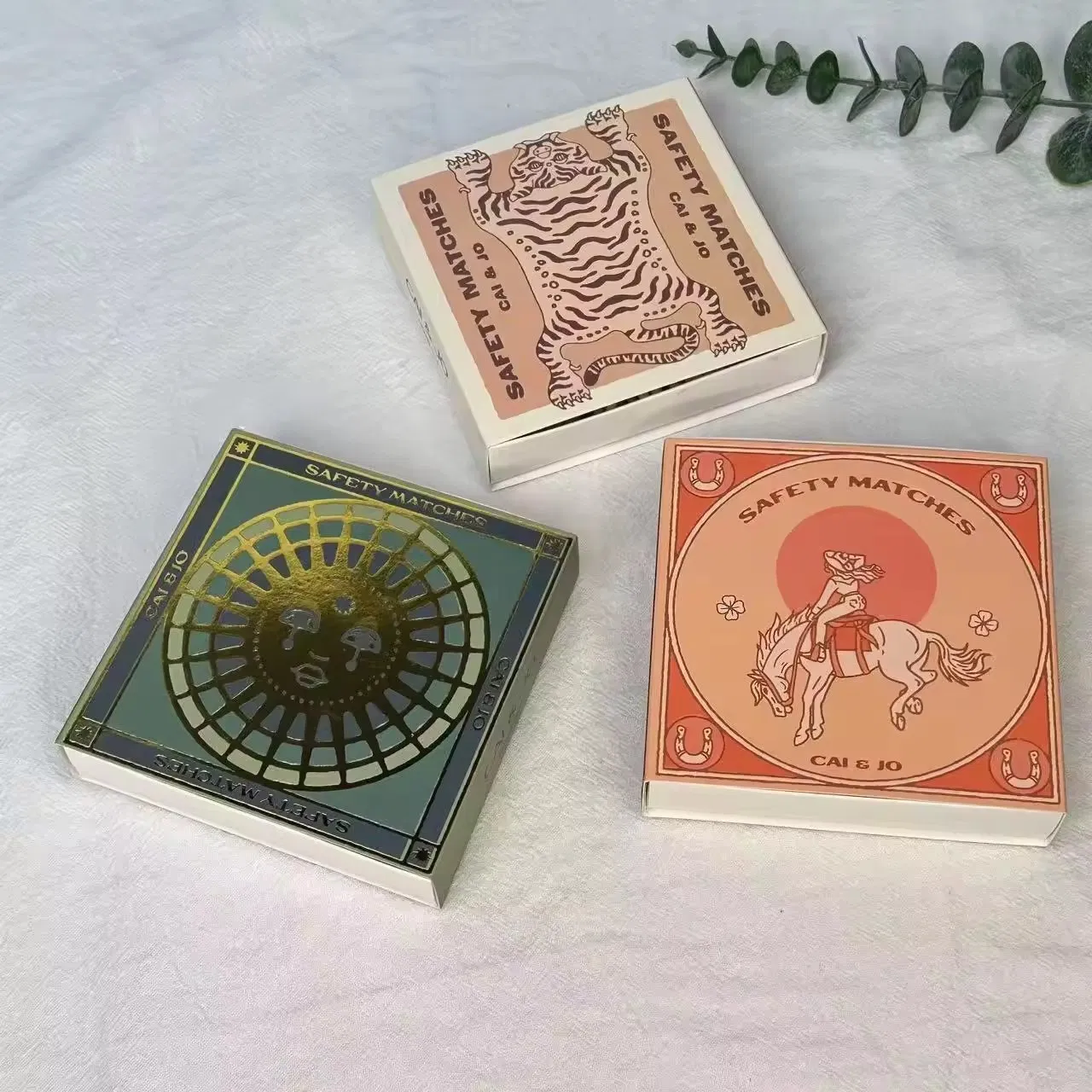 2025 New Customized Logo for Large Box Matches with Design Hot Stamping Box Match UV Indentation Box Matches