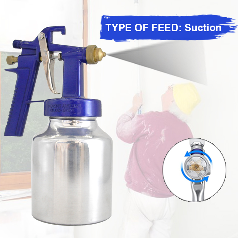 472 Low Pressure Spray Gun 1000cc Capacity Wall Painting High Gloss Paint Spray Gun