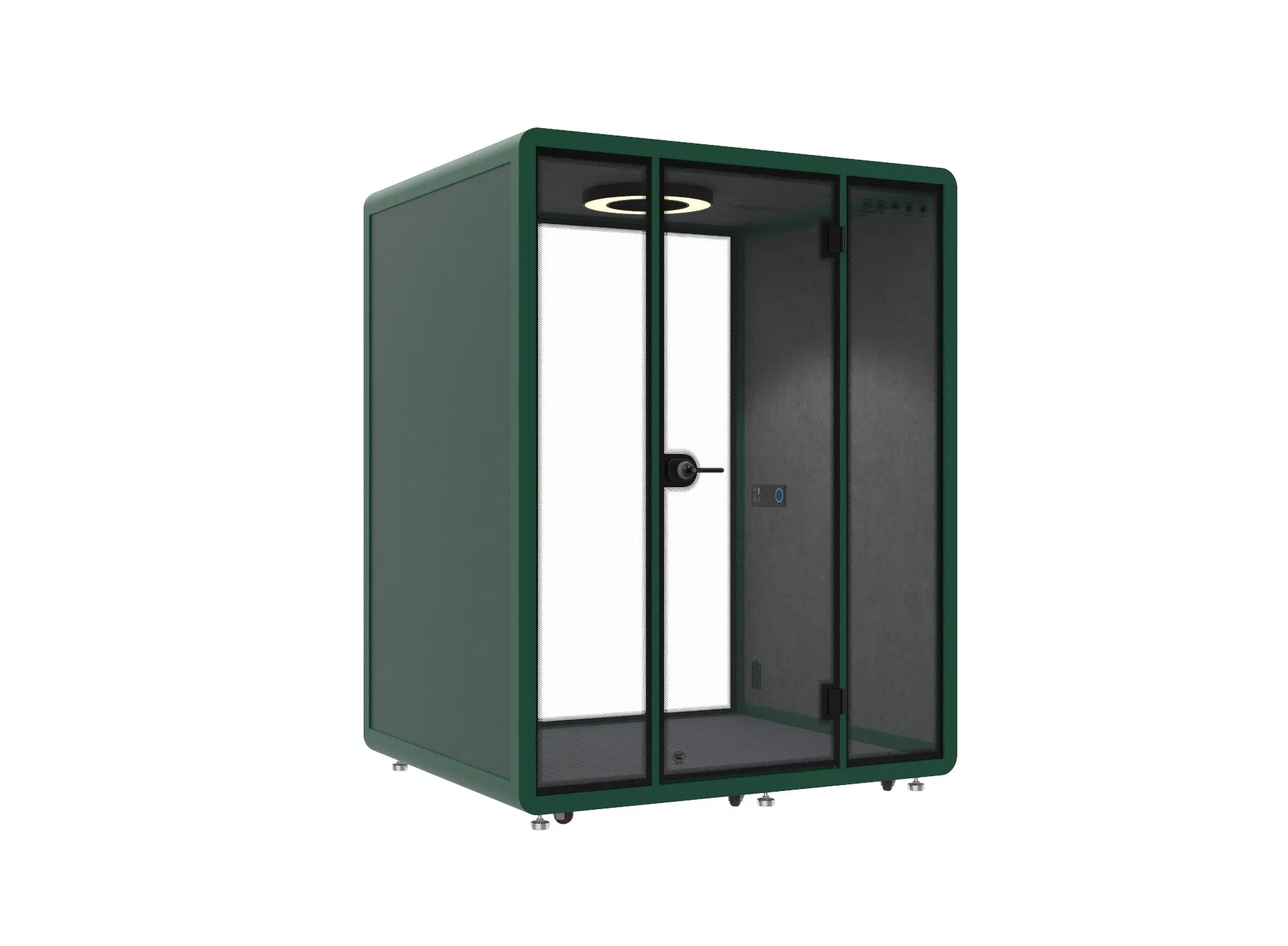Modular Soundproof Office Booth with Wheels and Foot Support for Flexible School Setup